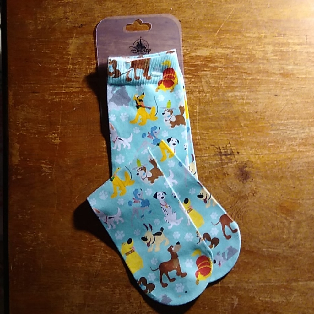 Disney Parks trouser socks dog themed